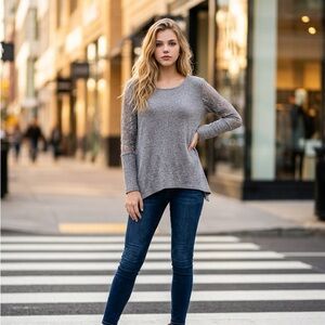 Premise Heather Gray Knit Top